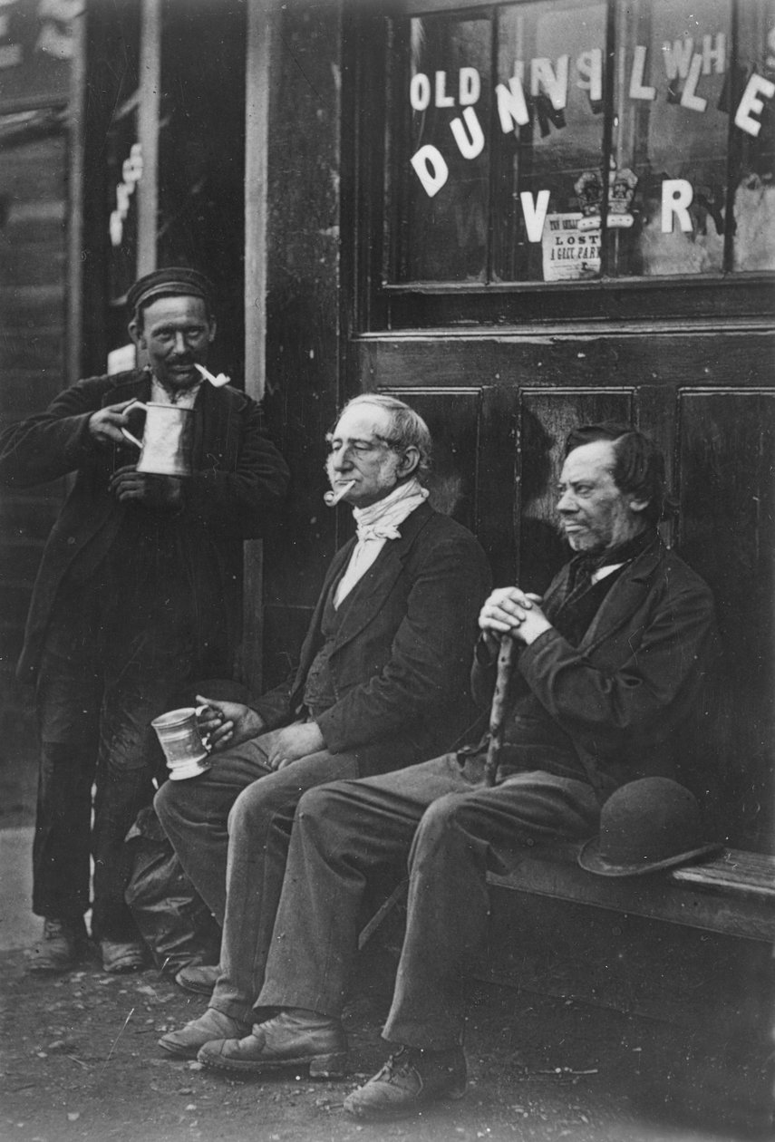Seinätyöläiset, n. 1877 (b/w kuva) tekijältä John Thomson
