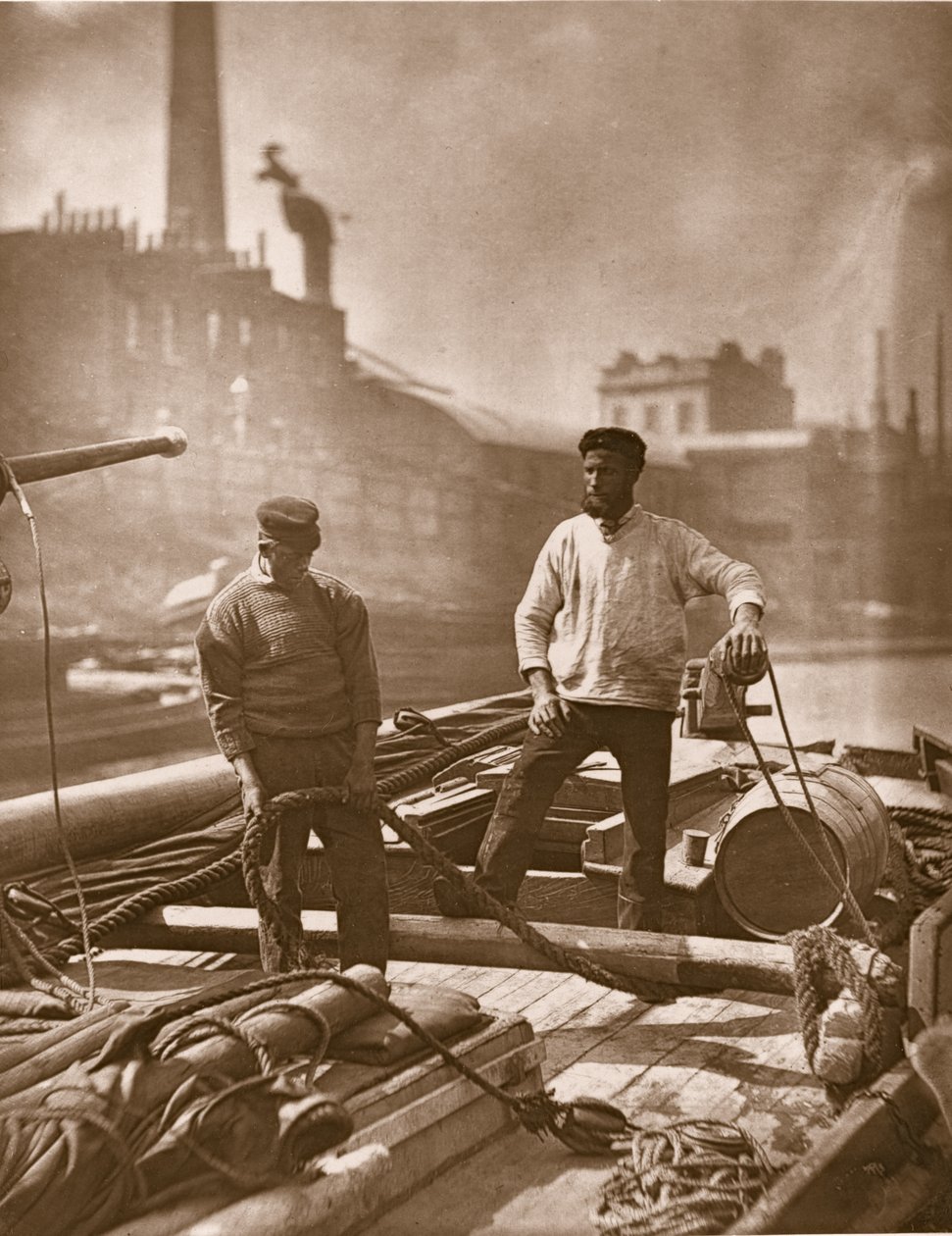 Työntekijät "Silent Highwaylla", "Street Life in London", 1877-78 (woodburytype) tekijältä John Thomson