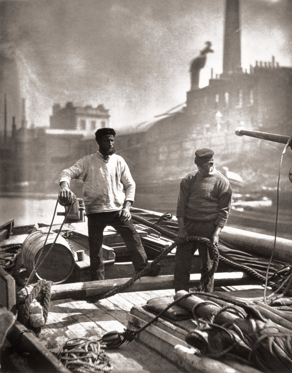 Työntekijät "Silent Highwaylla", J. Thomsonin ja Adolphe Smithin teoksesta Street Life in London, 1877 tekijältä John Thomson