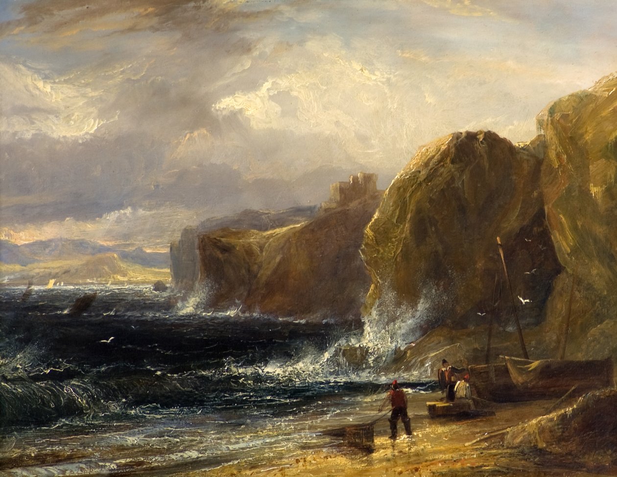 St Andrews Bay, Fife, n. 1820-30 (öljy aluksella) tekijältä John Thomson of Duddingston