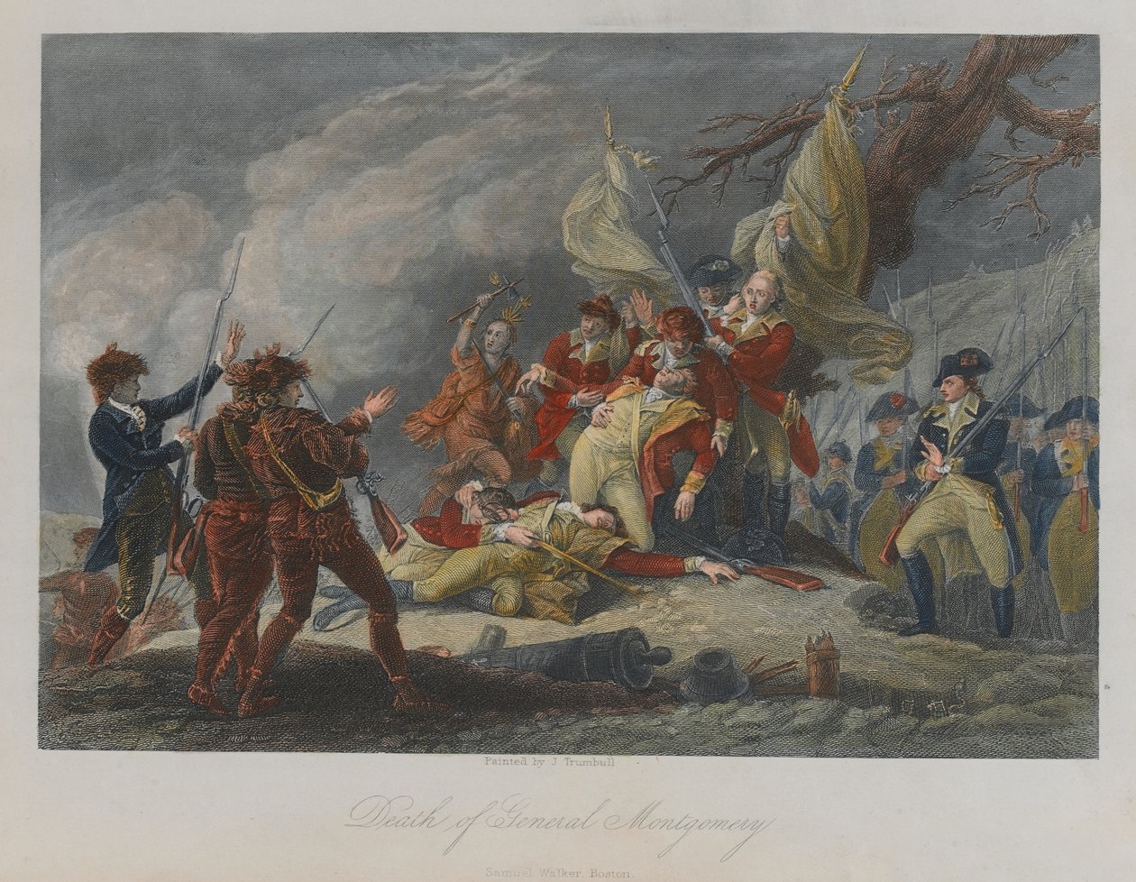 Kenraali Montgomeryn kuolema, 1775 tekijältä John Trumbull