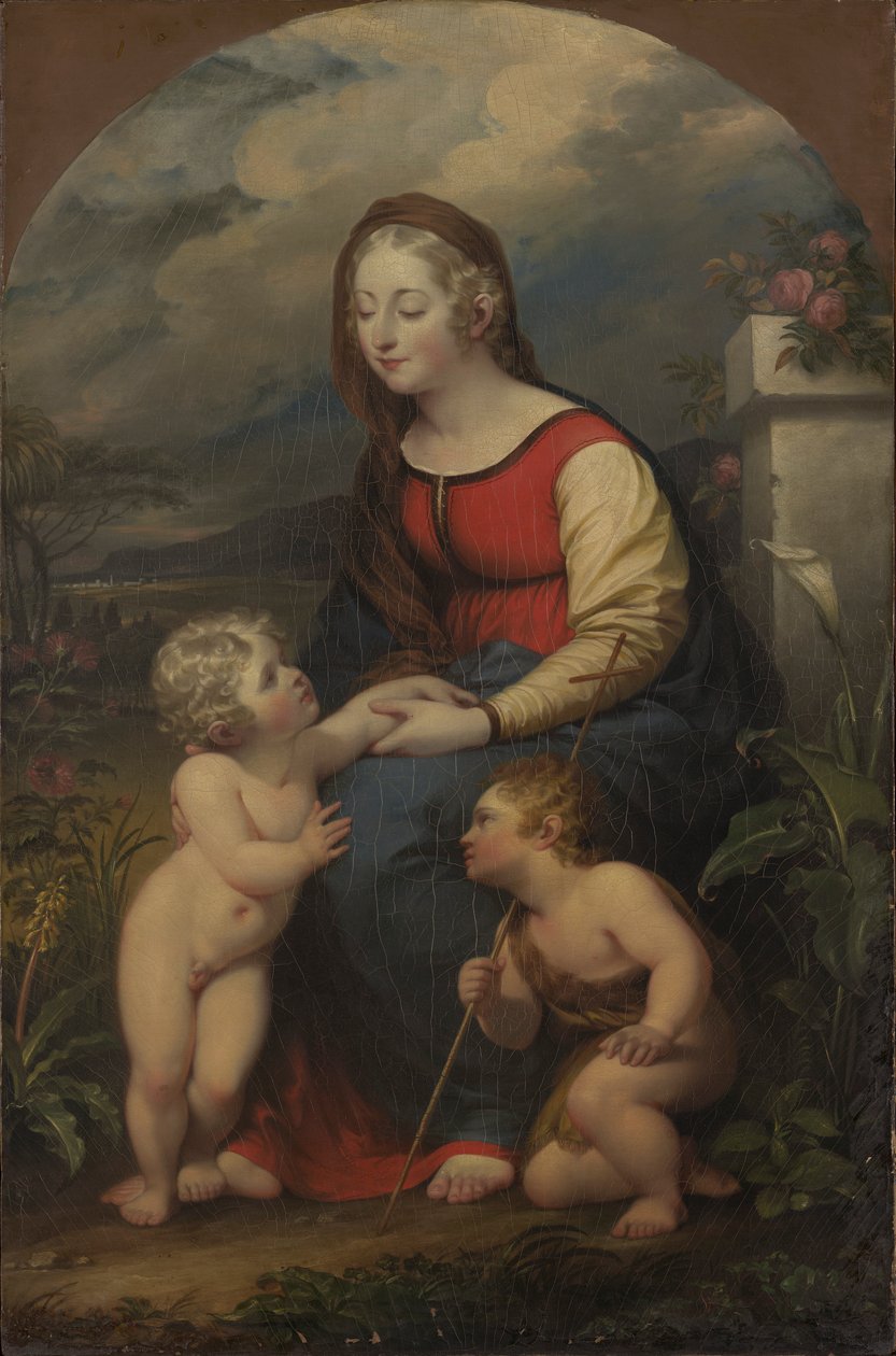 Madonna ja lapsi Pyhän Johannes Kastajan kanssa tekijältä John Trumbull