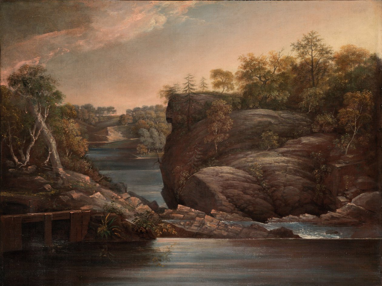 Norwichin putoukset (tai Yantic-joen putoukset Norwichissa) tekijältä John Trumbull