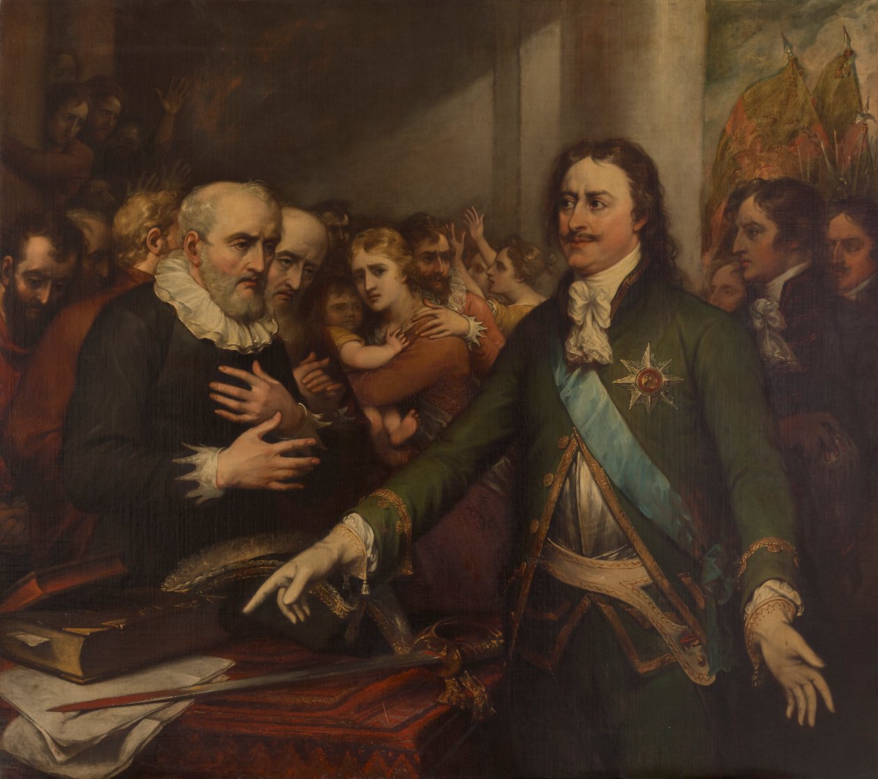 Pietari Suuri Narvan valloittamisessa, 1704 tekijältä John Trumbull