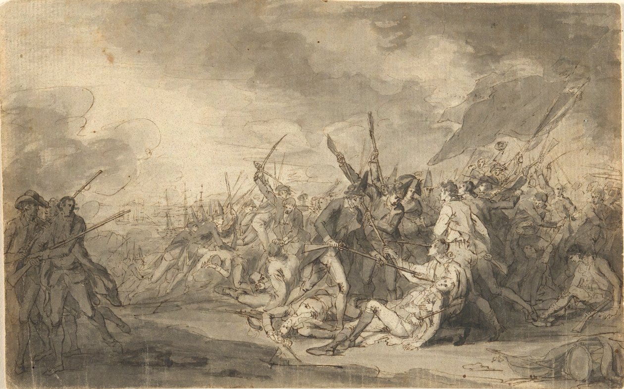 Tutkimus kenraali Warrenin kuolemasta Bunkkerin taistelussa tekijältä John Trumbull