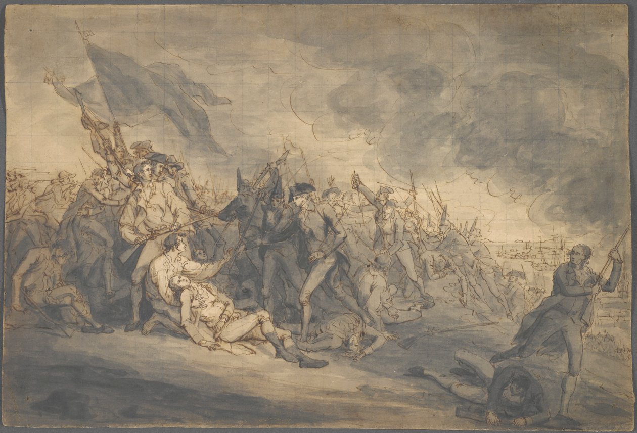 Tutkimus kenraali Warrenin kuolemaa varten Bunkerissa tekijältä John Trumbull