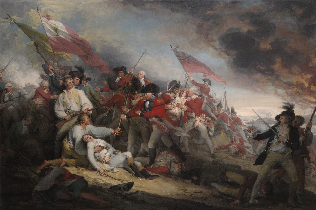 Bunkers Hillin taistelu 17. kesäkuuta 1775 tekijältä John Trumbull