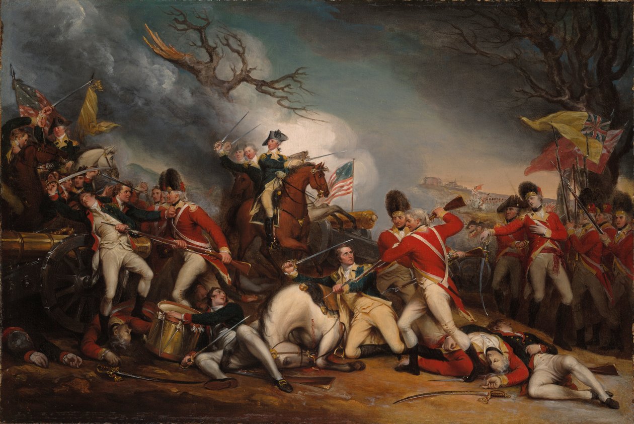 Kenraali Mercerin kuolema Princetonin taistelussa 3. tammikuuta 1777 tekijältä John Trumbull