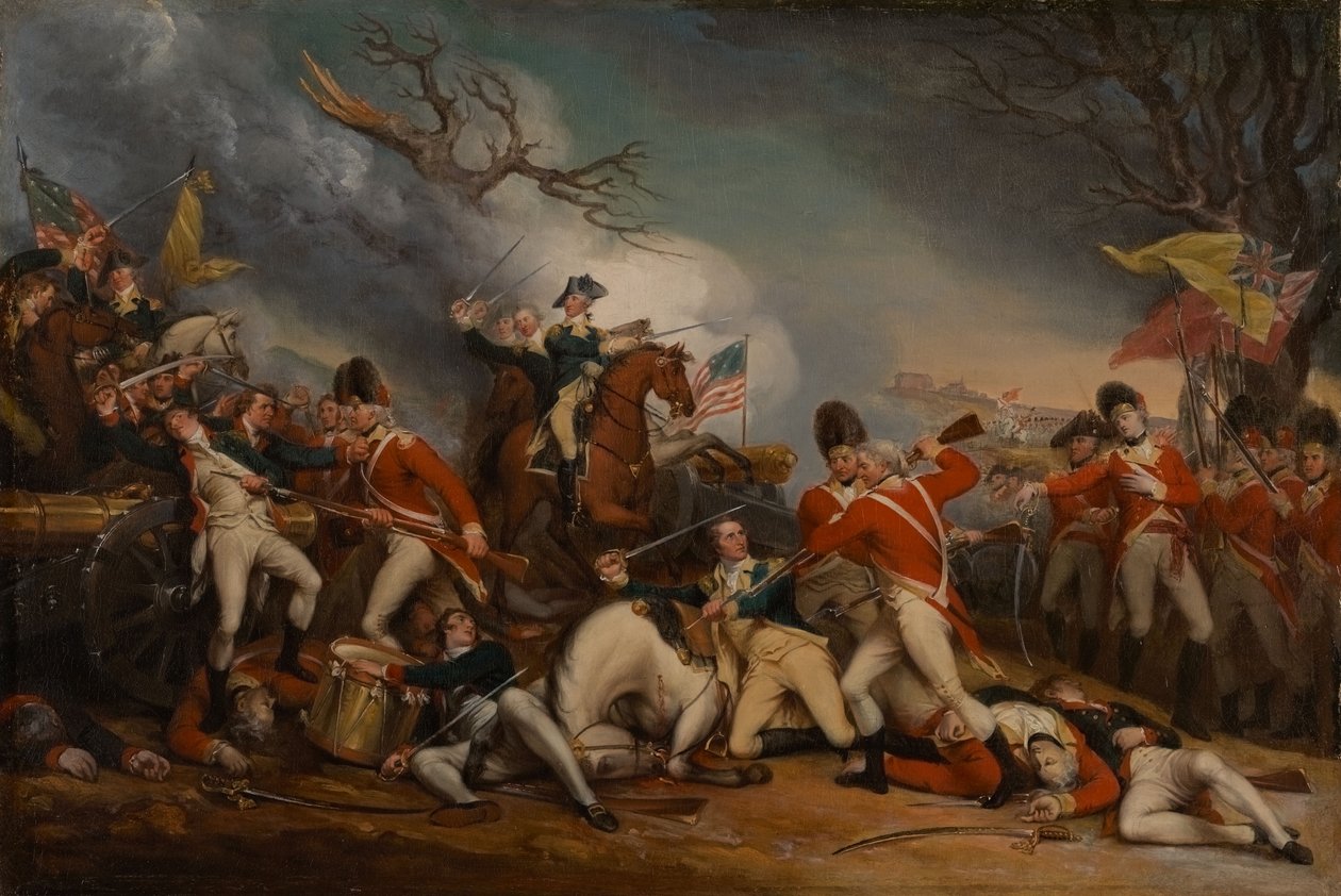 Kenraali Mercerin kuolema Princetonin taistelussa 3. tammikuuta 1777 tekijältä John Trumbull