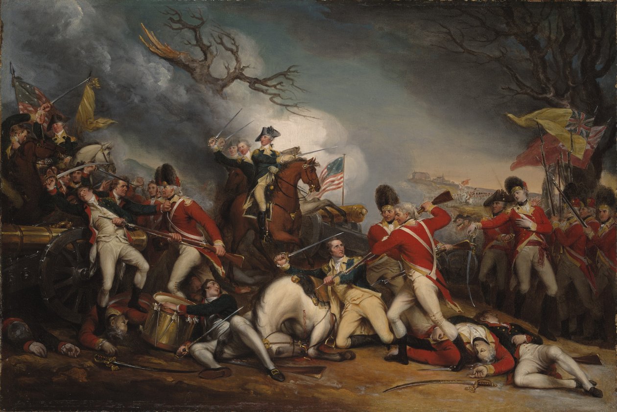 Kenraali Mercerin kuolema Princetonin taistelussa 3. tammikuuta 1777. tekijältä John Trumbull