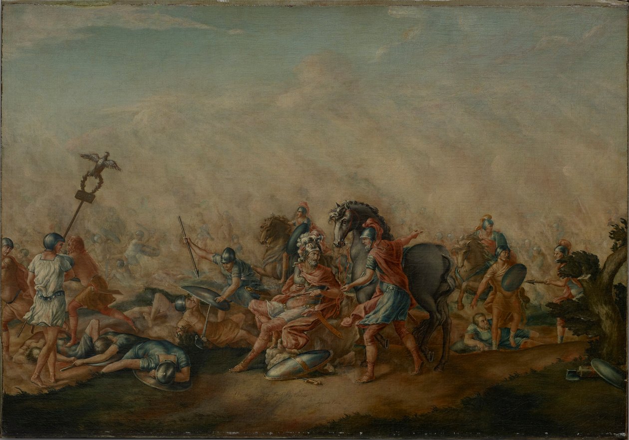 Paulus Aemiliuksen kuolema Cannaen taistelussa tekijältä John Trumbull