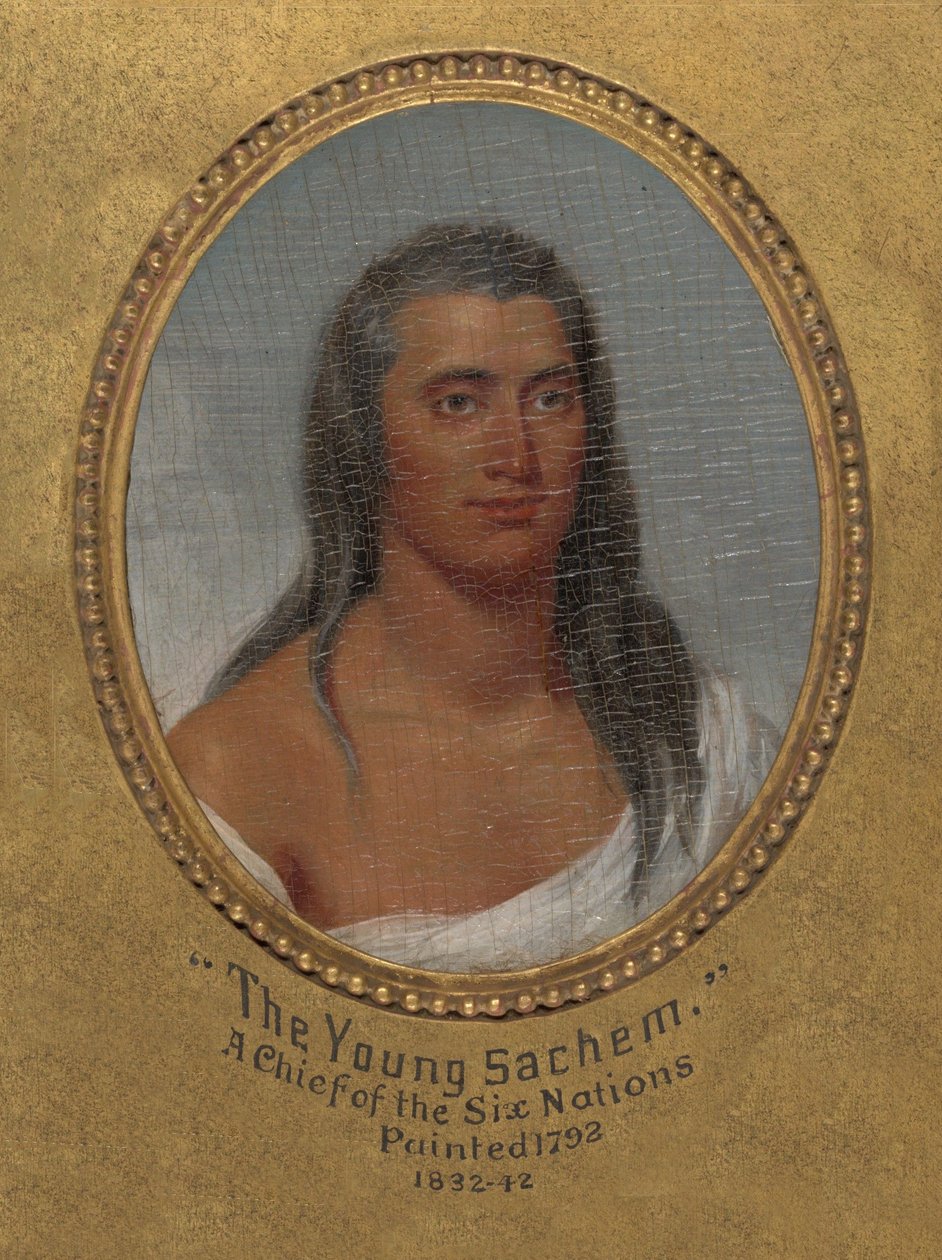 Der junge Sachem, ein Häuptling der Sechs Nationen tekijältä John Trumbull