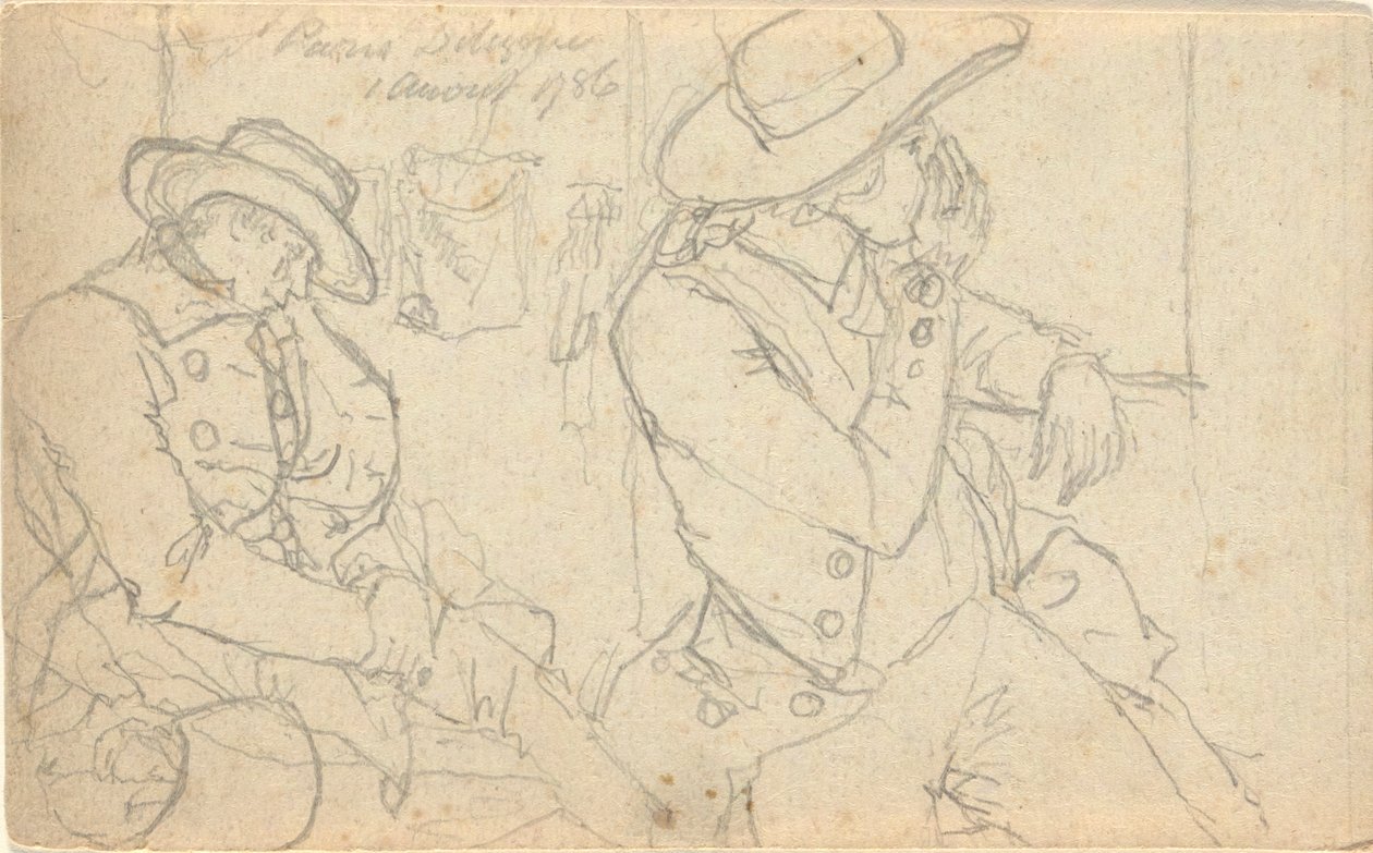 Nimetön, foliosta: Luonnokset Ranskassa ja Saksassa, yksi Folio B:n 22 arkista tekijältä John Trumbull