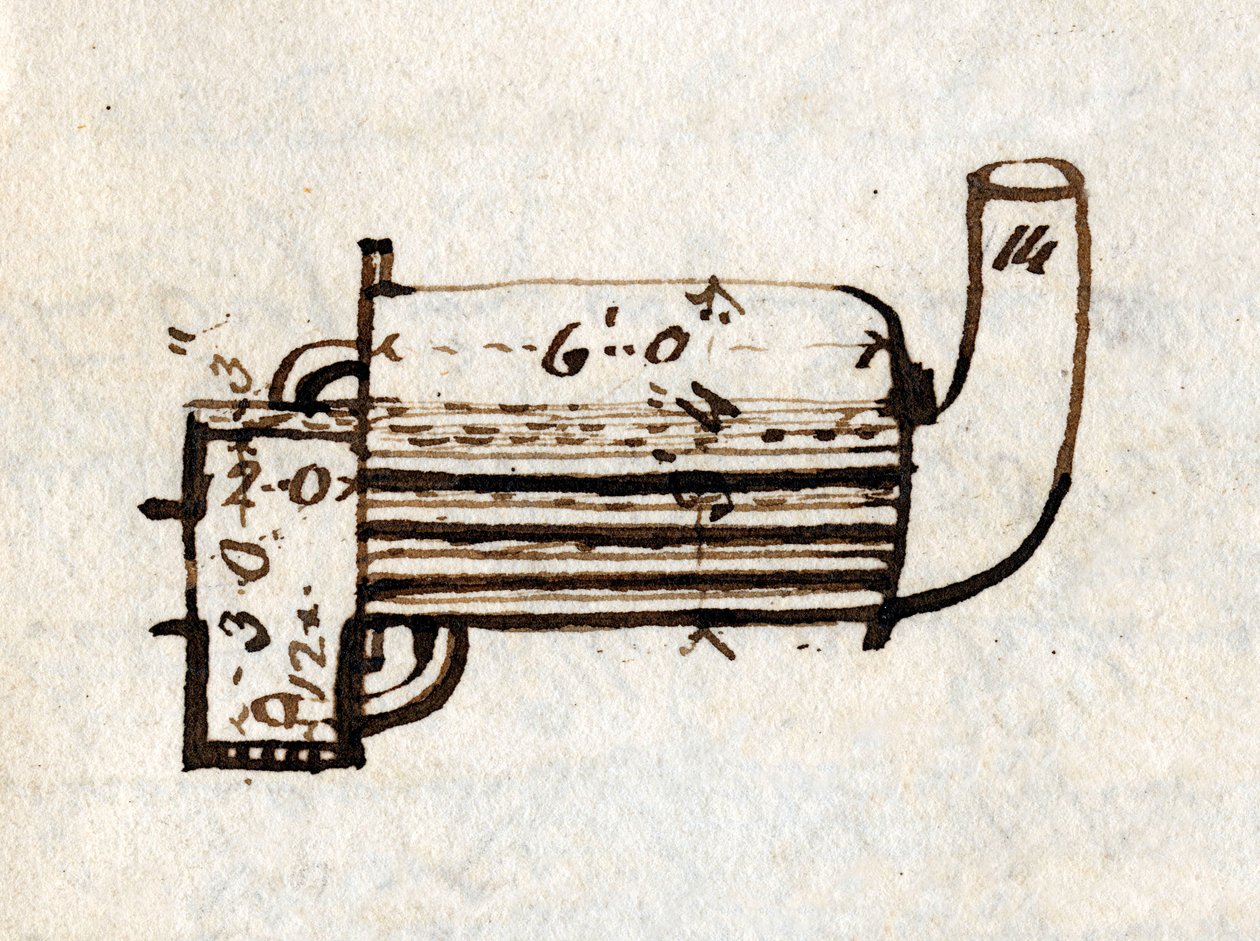 Yksityiskohta "Raketista", sivukuva Rastrickin muistikirjasta, 1829 tekijältä John Urpeth Rastrick