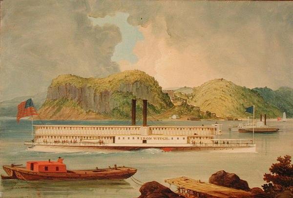 The Steamboat, "Iron Witch" (öljy pellavalle) tekijältä John V. Cornell