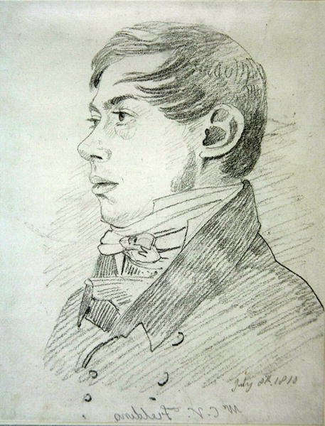 Anthony Vandyck Copley Fielding (1787-1855), 1810 (grafiitti kudospaperille) tekijältä John Varley