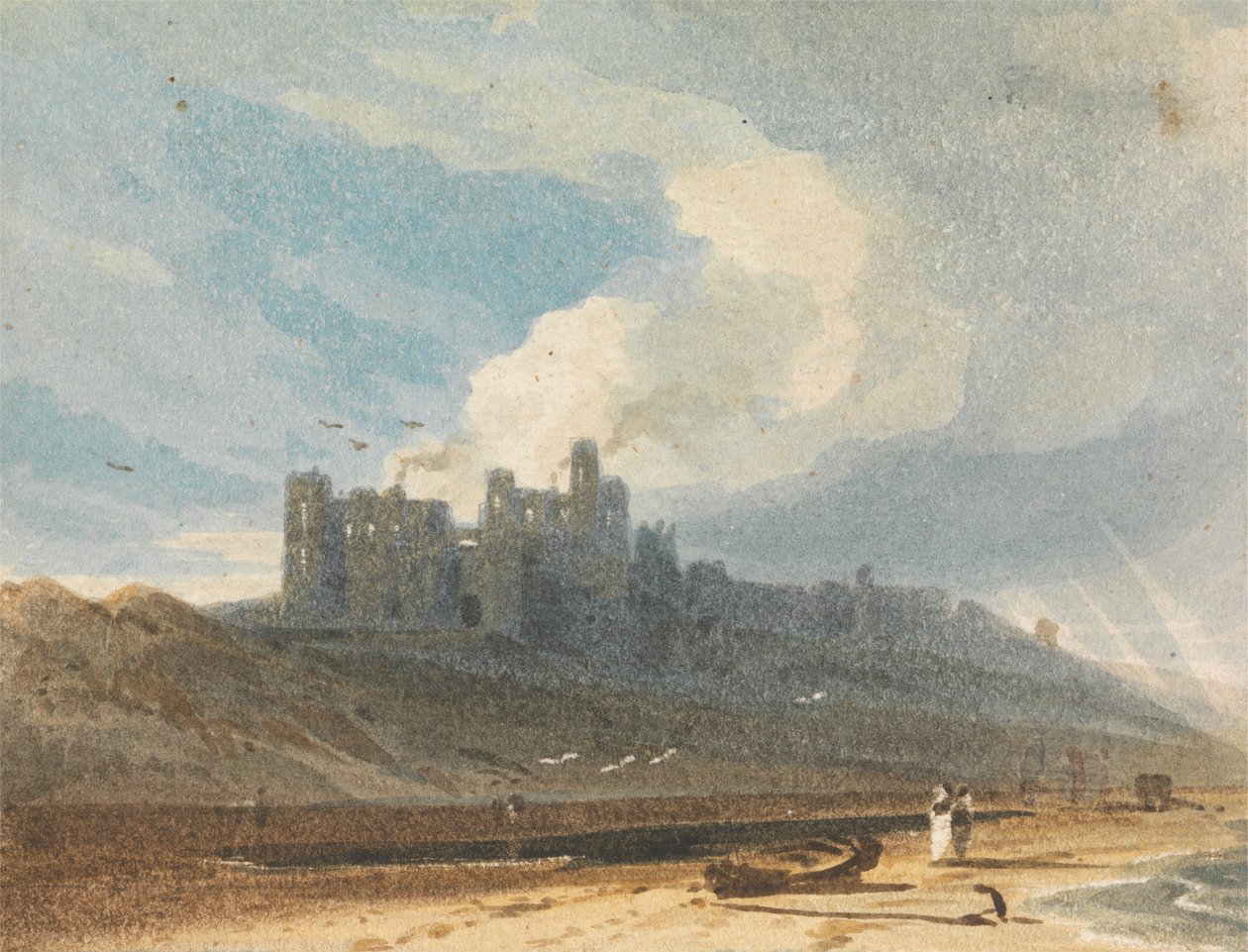 Bamburghin linna, Northumberland tekijältä John Varley