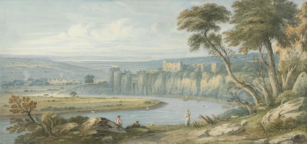 Chepstow Castle (wc paperilla) tekijältä John Varley