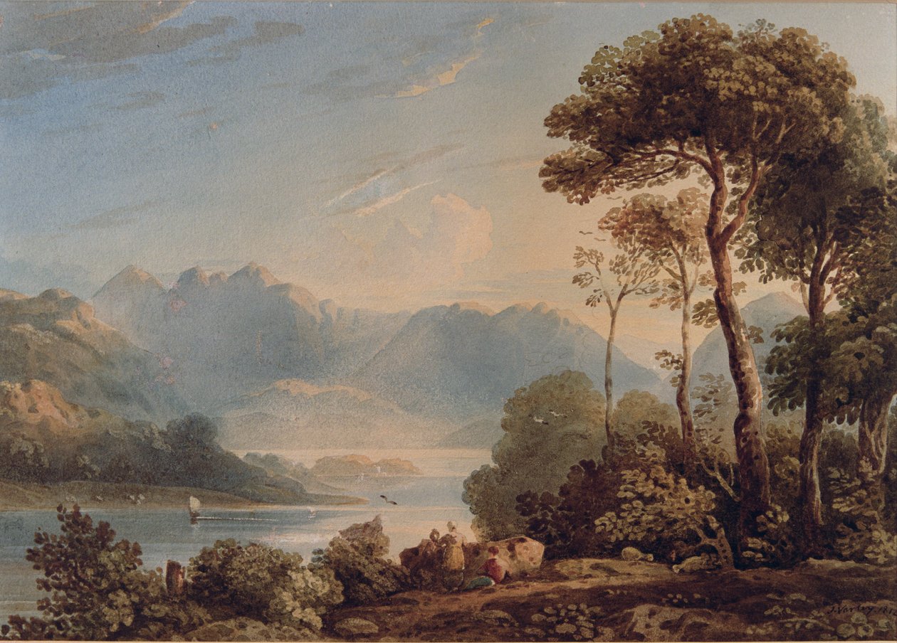 Näkymä Grange Bridgeltä, Borrowdale (wc paperilla) tekijältä John Varley