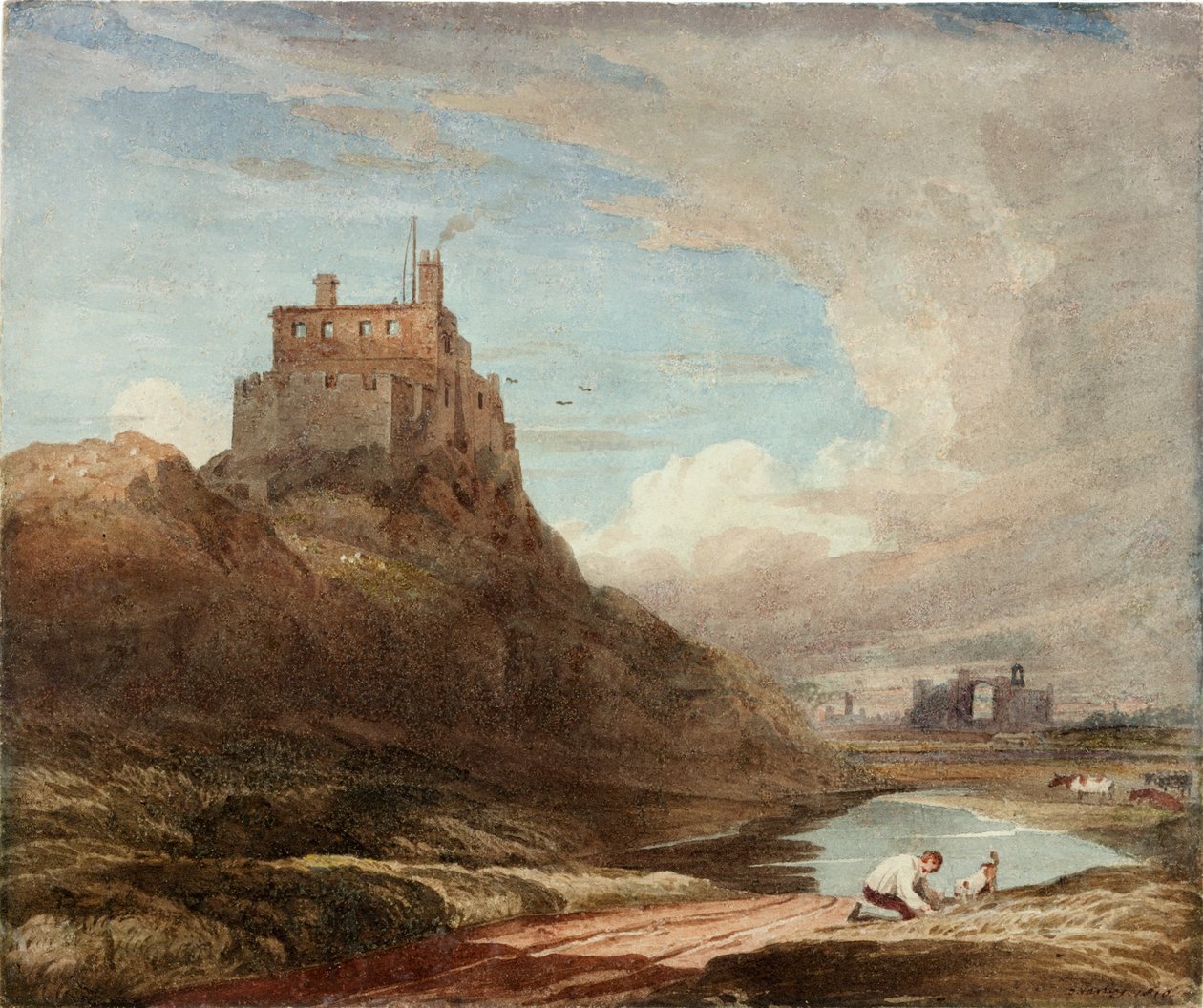 Näkymä Holy Islandin linnaan tekijältä John Varley