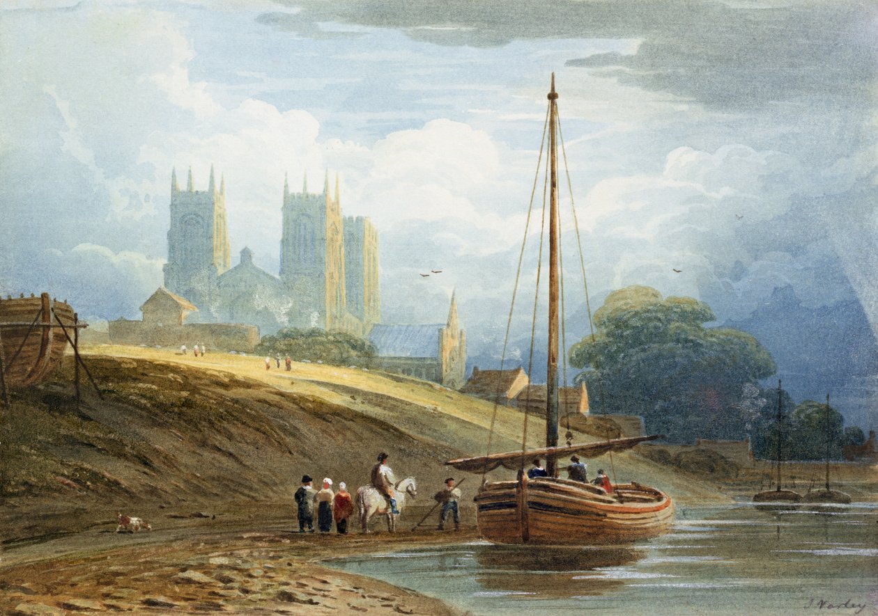York Minster läheltä Ship Builders (wc paperilla) tekijältä John Varley