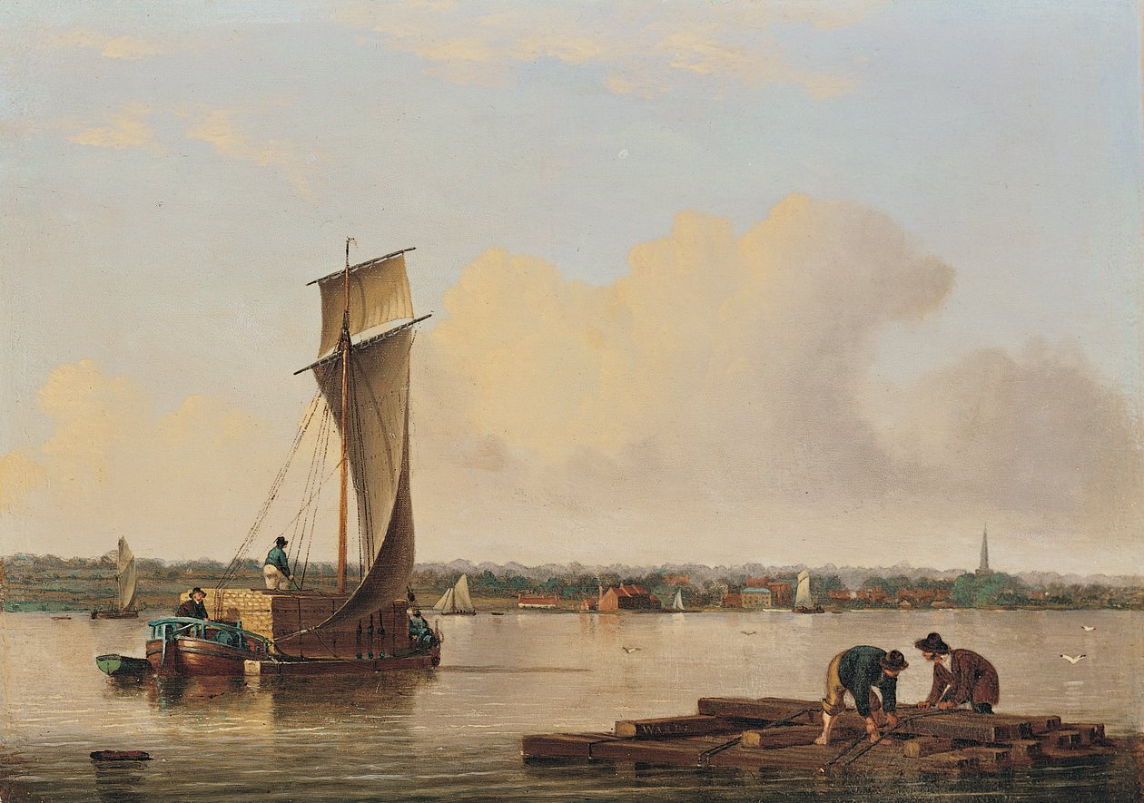 Kiila Humberilla, 1820-luvun loppupuoli (öljy paneelille). tekijältä John Ward