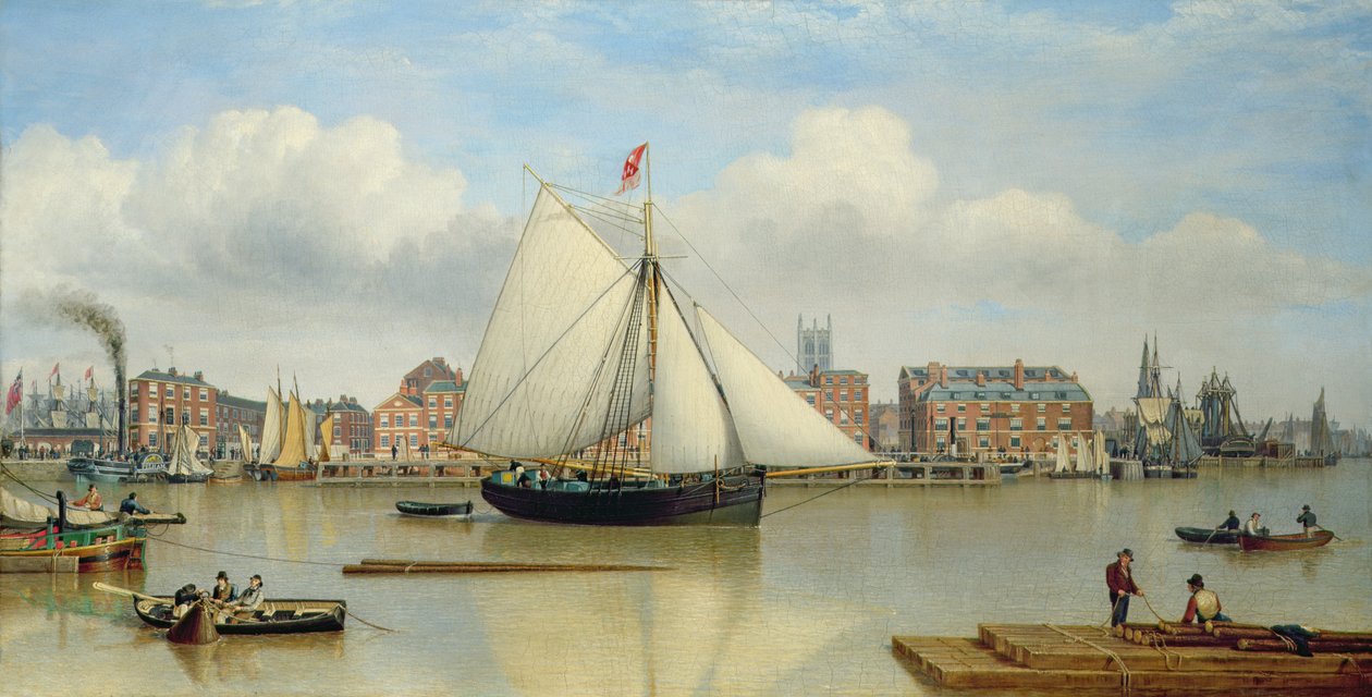 Hull Humberista, noin 1837 (öljy kankaalle). tekijältä John Ward