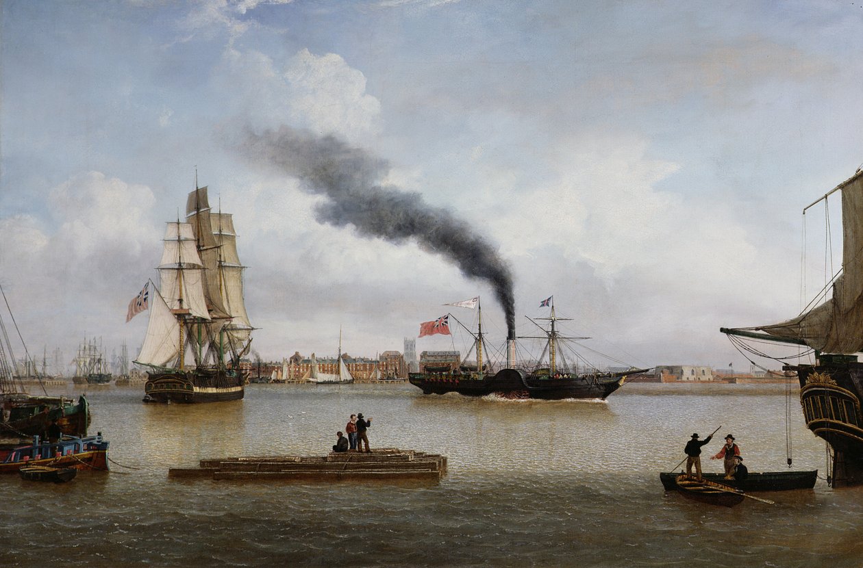 S.S. Forfarshire lähdössä Hullista viimeisellä matkallaan (öljy kankaalle) tekijältä John Ward