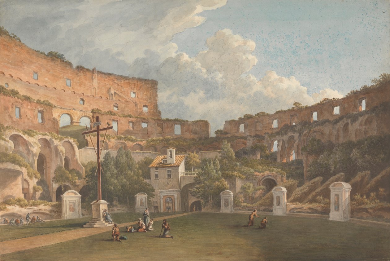 Sisäkuva Rooman Colosseumista tekijältä John Warwick Smith