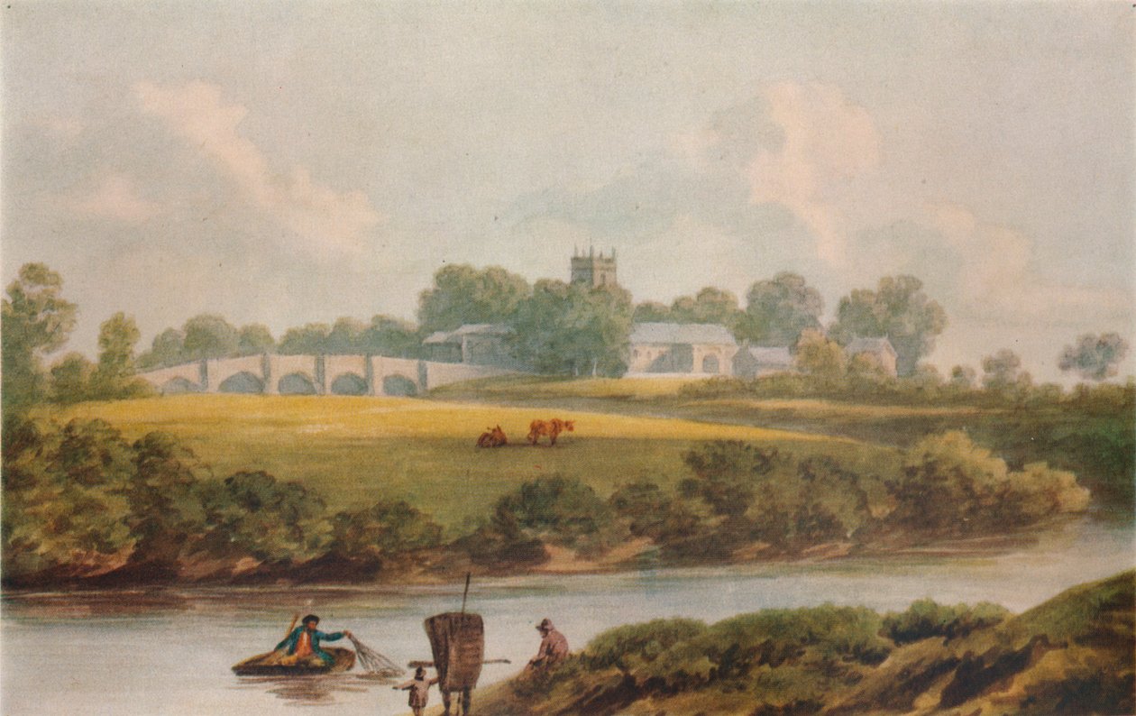Bangor Is-y-Coed, Denbighshire, c1795 tekijältä John Warwick Smith