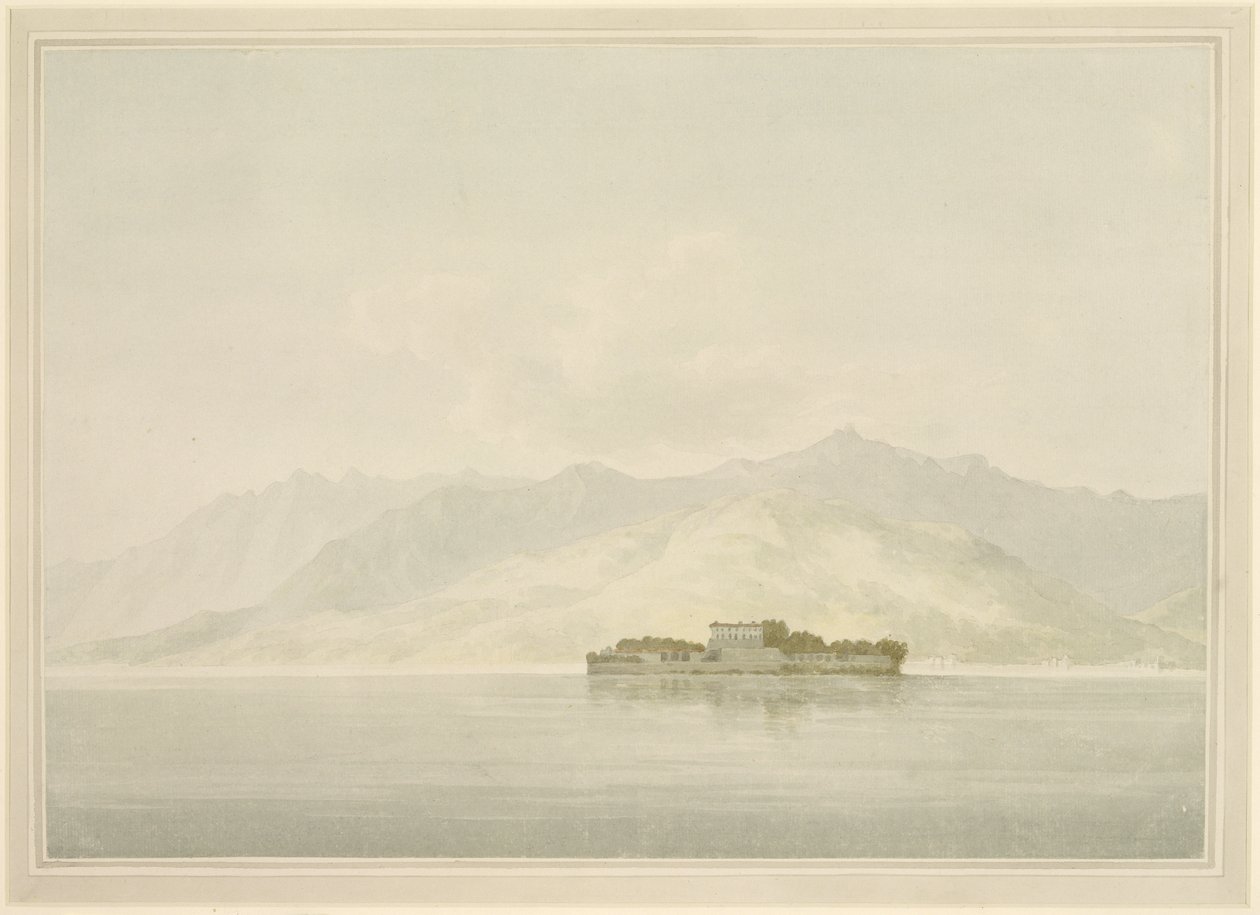 Isola Madre, Lago Maggiore, n. 1781 (wc grafiitin päällä paperille) tekijältä John Warwick Smith