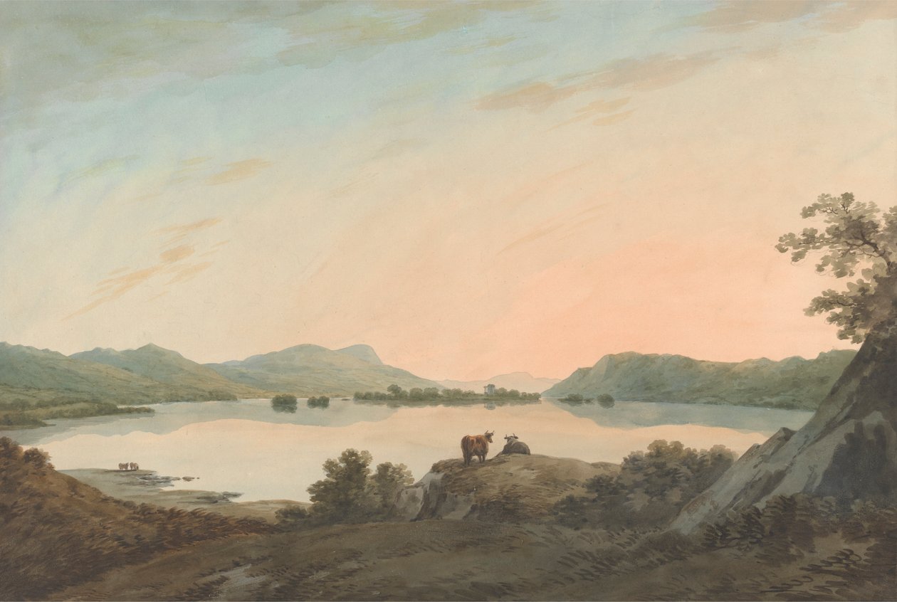 Windermere-järvi Calgarthista Belle Islen kanssa tekijältä John Warwick Smith