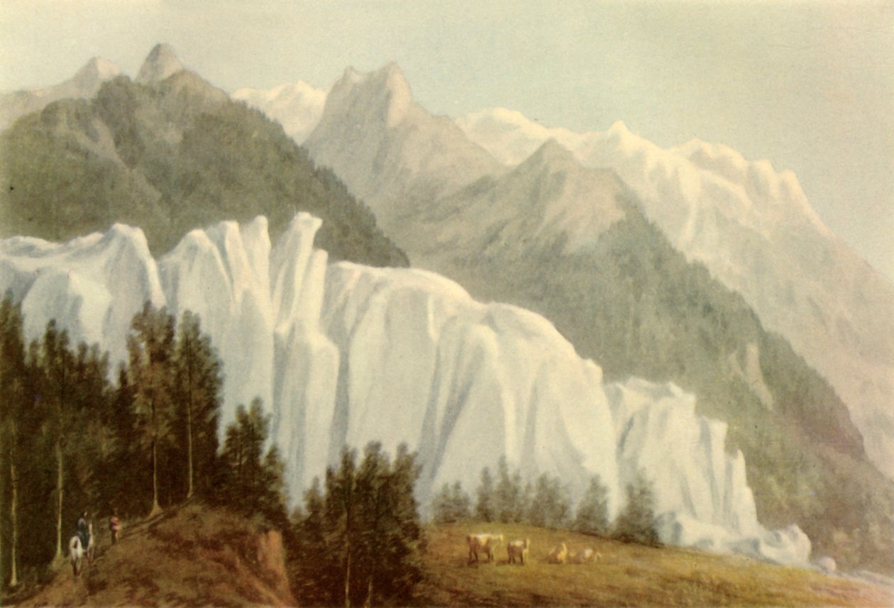 "The Glacier des Bossons, Chamonix", 1786, 1946. tekijältä John Warwick Smith