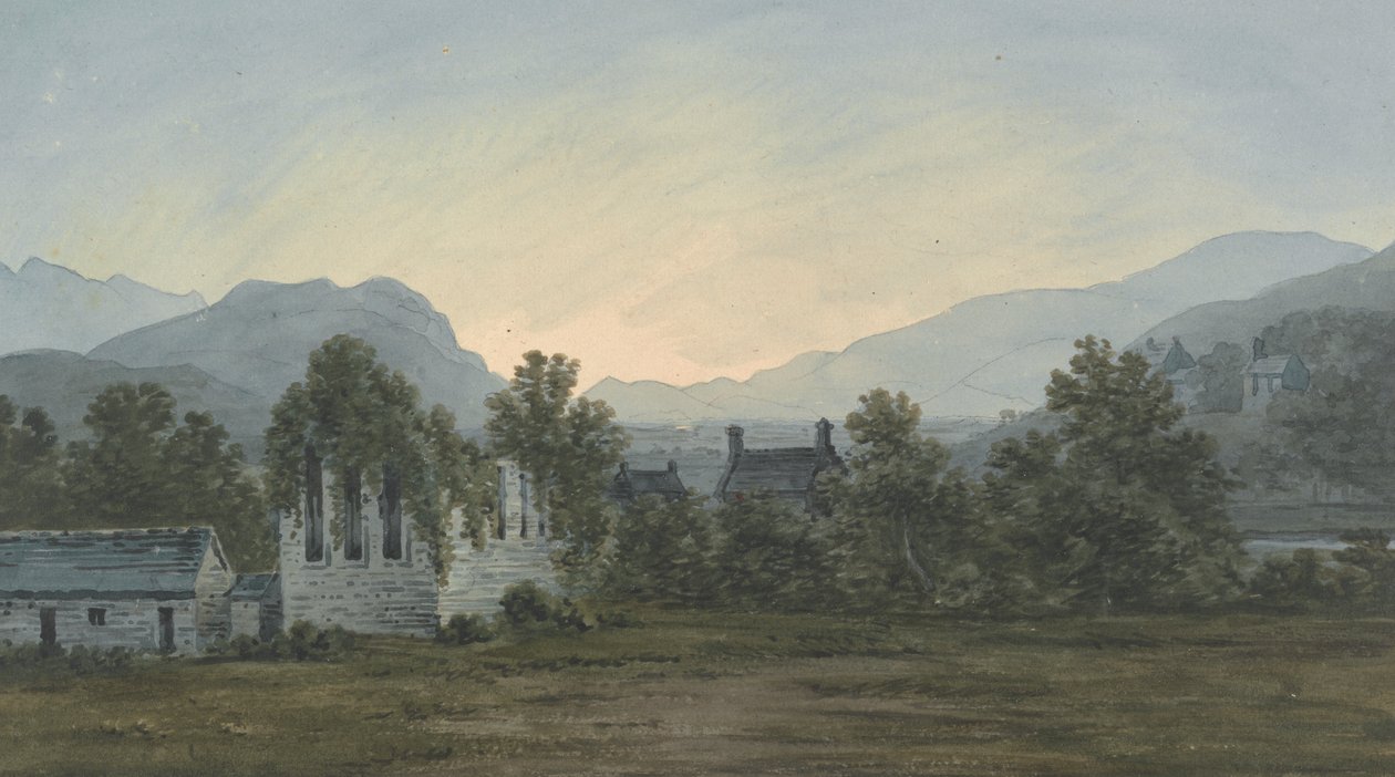 Cymer Abbeyn rauniot Mawddach-joella tekijältä John Warwick Smith