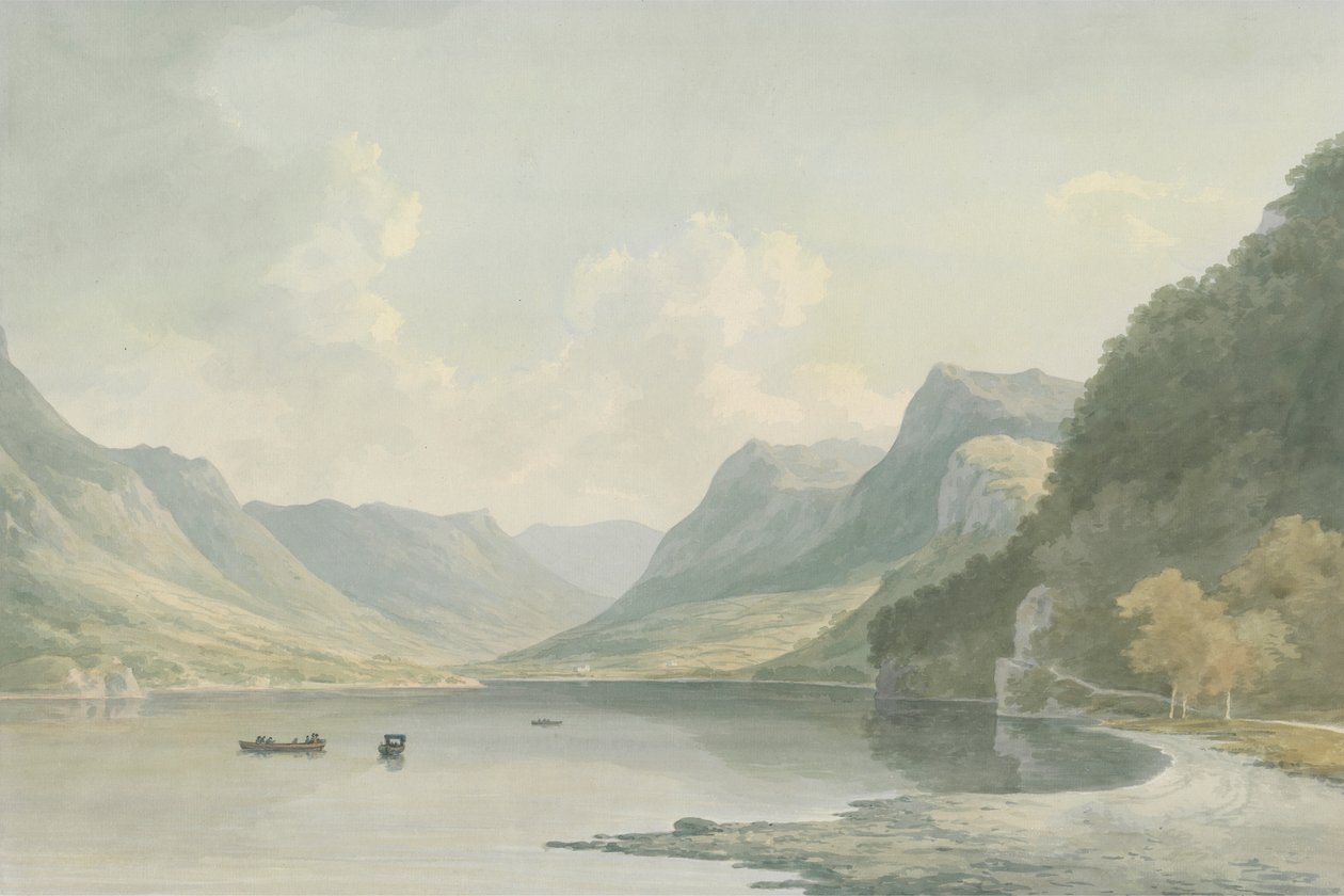 Ullswater, katsoen Patterdaleen tekijältä John Warwick Smith
