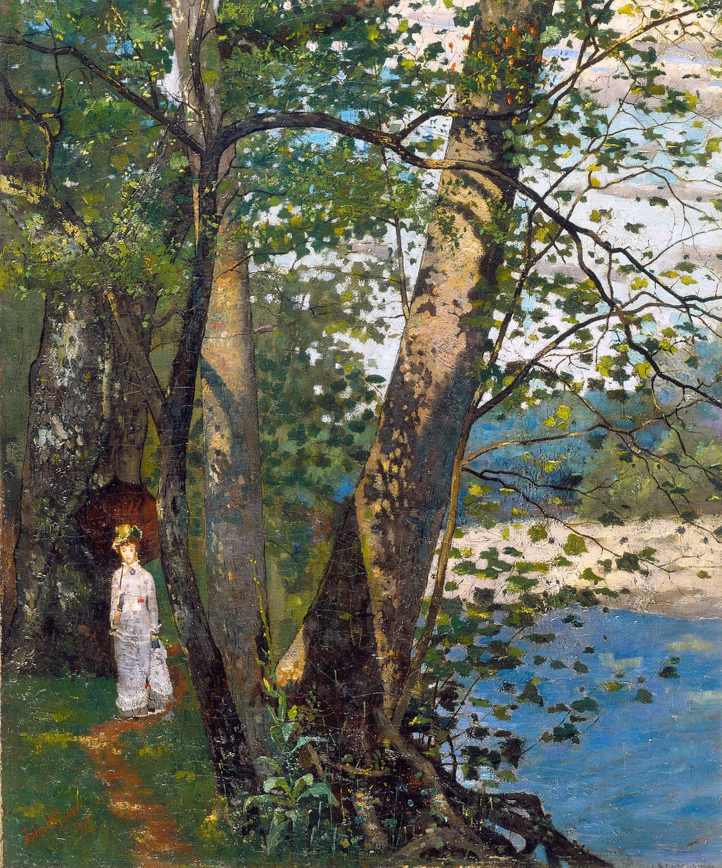 The Sycamores (Broad Ripple), n. 1878 (öljy kankaalle) tekijältä John Washington Love