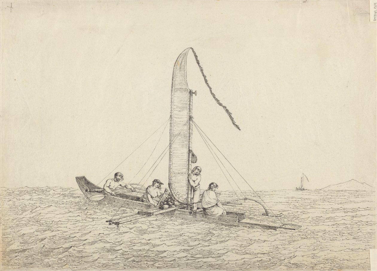 Otaheiten purjehduskanootti tekijältä John Webber