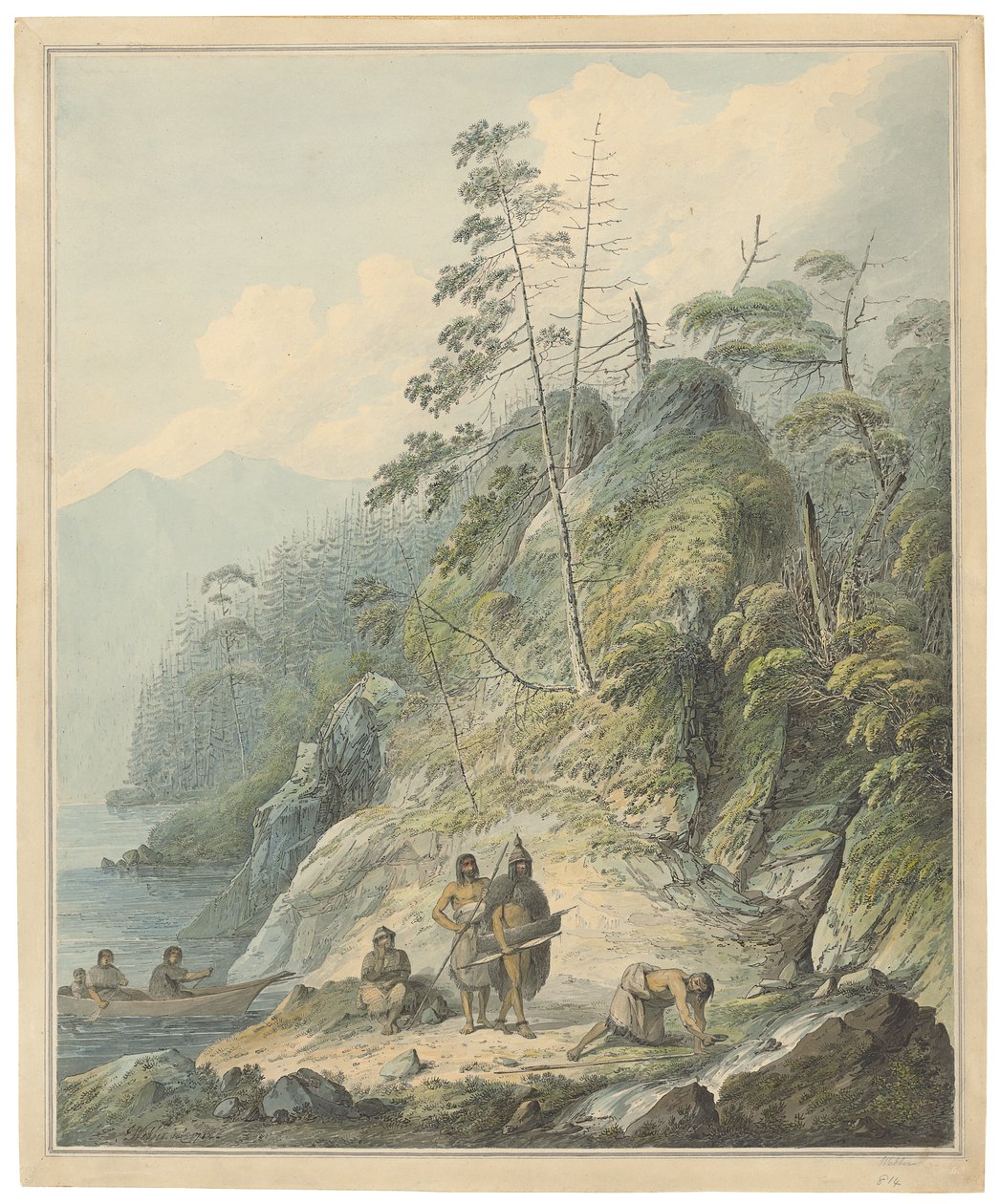Näkymä Nootka Soundissa, 1784 tekijältä John Webber