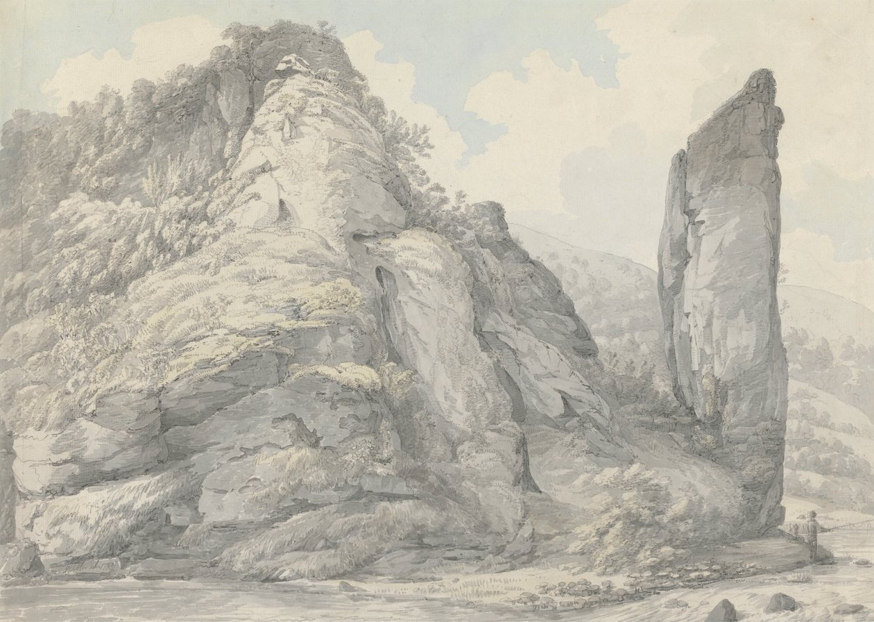 Maisema Derbyshiressä tekijältä John Webber