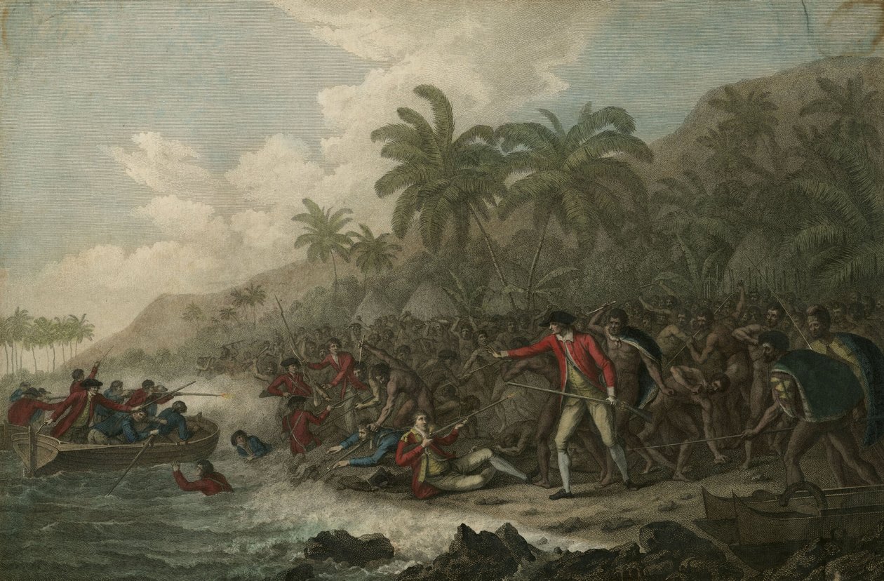 Kapteeni James Cookin kuolema 14. helmikuuta 1779 1785 tekijältä John Webber