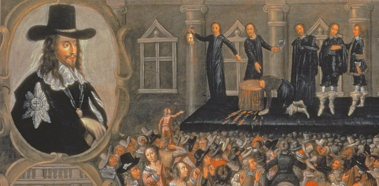 Silminnäkijän esitys kuningas Kaarle I:n teloituksesta vuonna 1649 (yksityiskohta 70021) tekijältä John Weesop