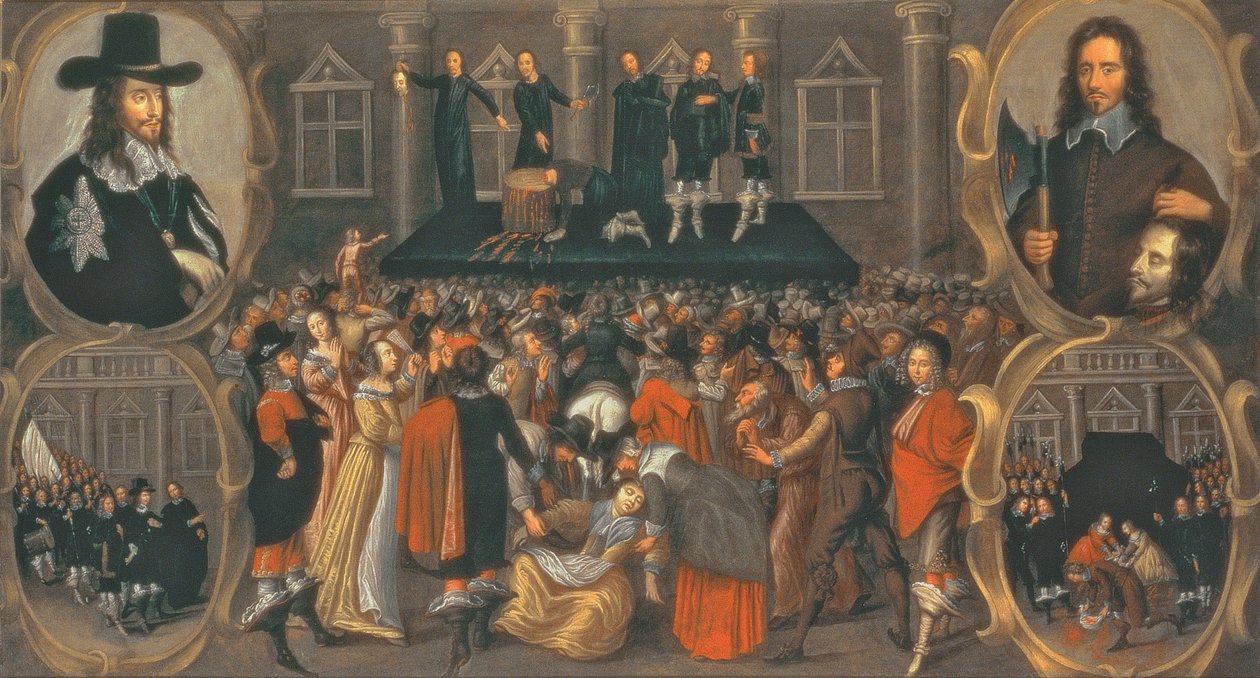Silminnäkijän esitys kuningas Kaarle I:n teloituksesta vuonna 1649 (öljy kankaalle) (katso lisätietoja kohdasta 617397) tekijältä John Weesop