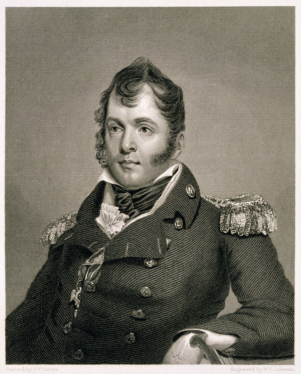 Kommodore Oliver Hazard Perry (1785-1819), kaiverrus William G. Jackman tekijältä John Wesley Jarvis