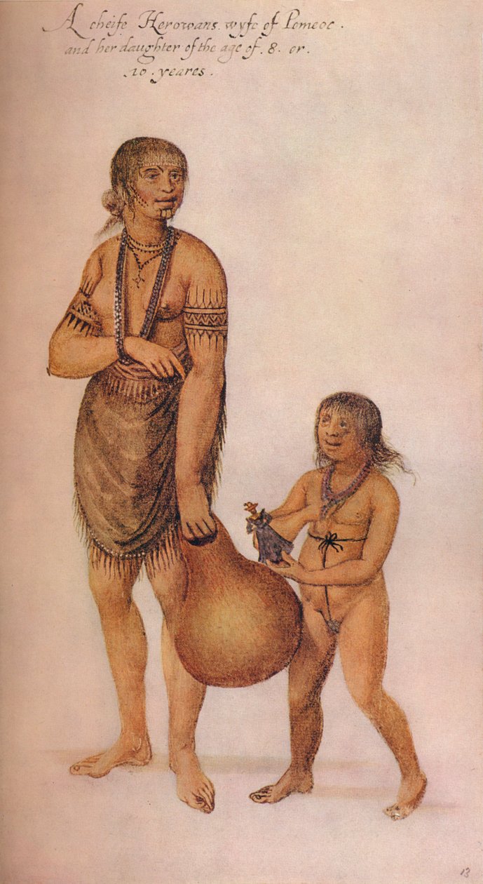 Cheife Herowans Wyfe, c1585 tekijältä John White