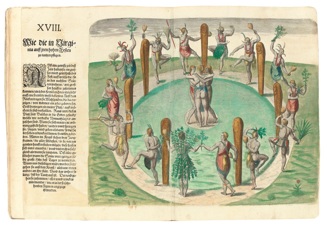 Intiaanit tanssivat, 1590 tekijältä John White