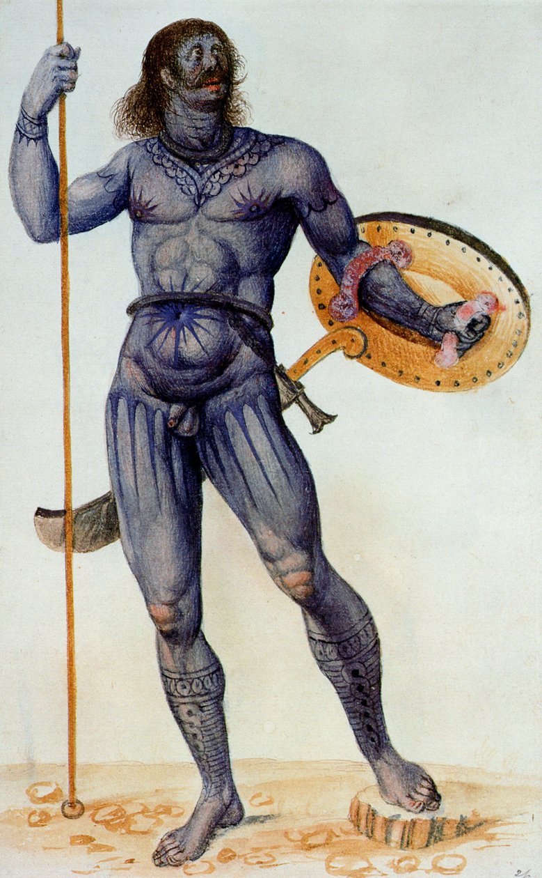 Pictish mies pitelee kilpeä tekijältä John White