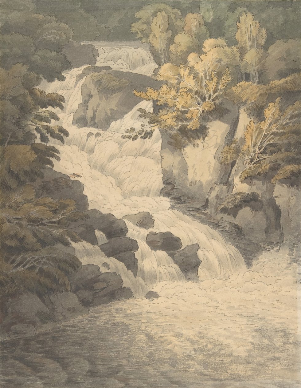 Aray-kaskadi Inverarayssa Skotlannissa, 30. kesäkuuta 1791. tekijältä John White Abbott
