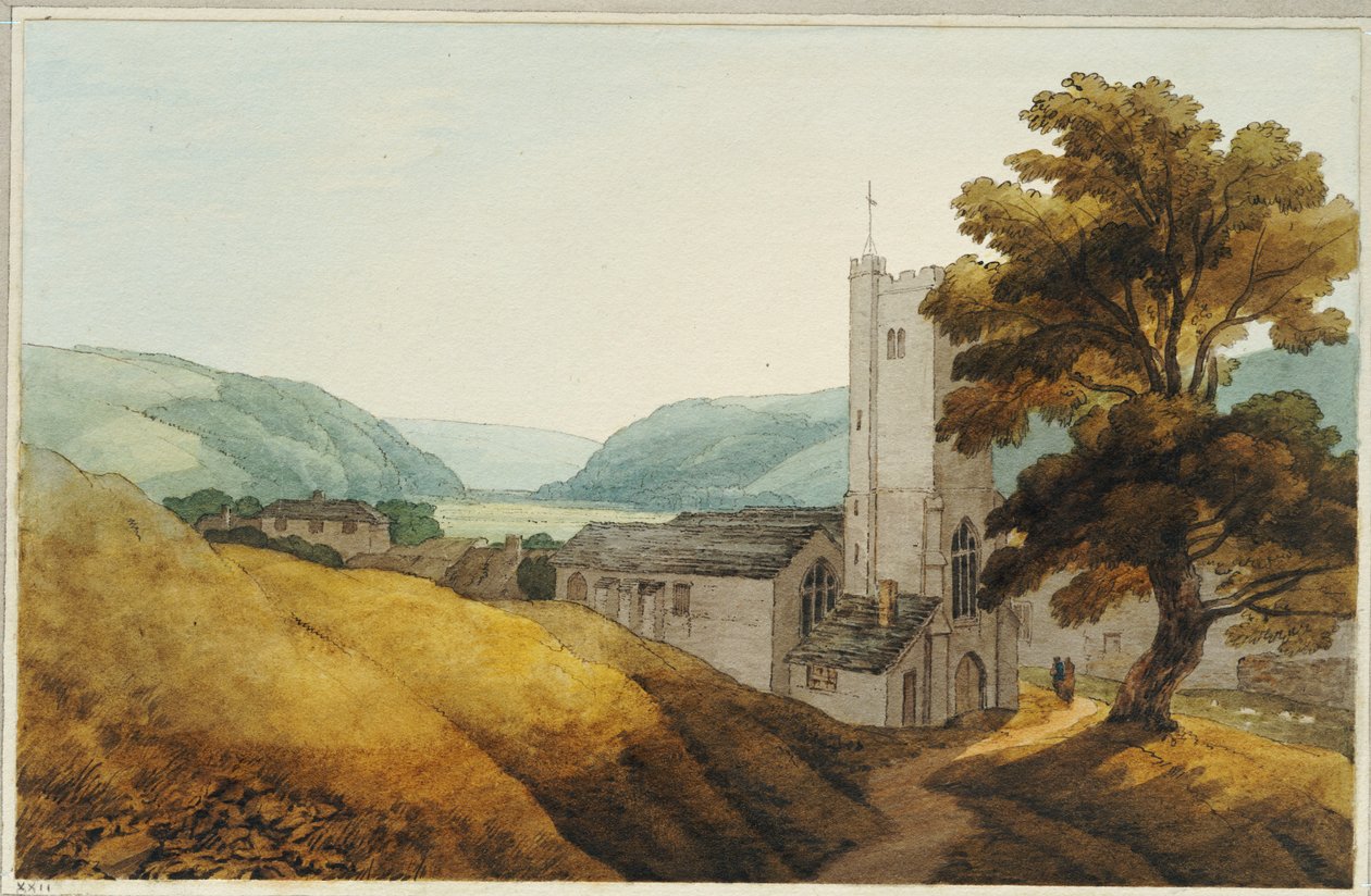 Kirkkopihasta Dulvertonissa Somersetissä, 1800 tekijältä John White Abbott