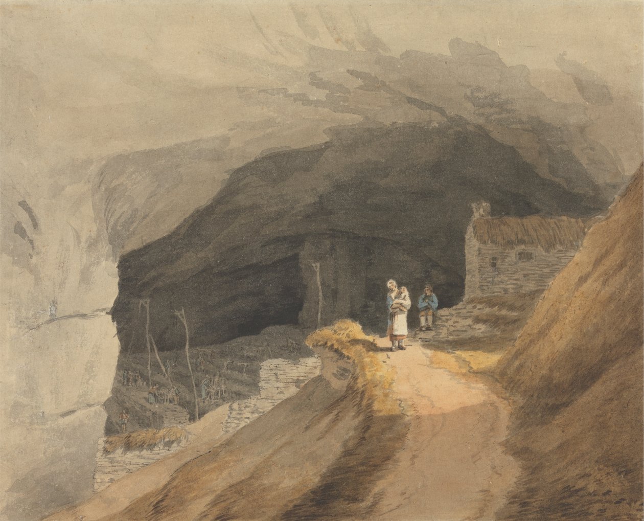 The Mouth of the Cavern Castletonissa Derbyn huipulla tekijältä John White Abbott
