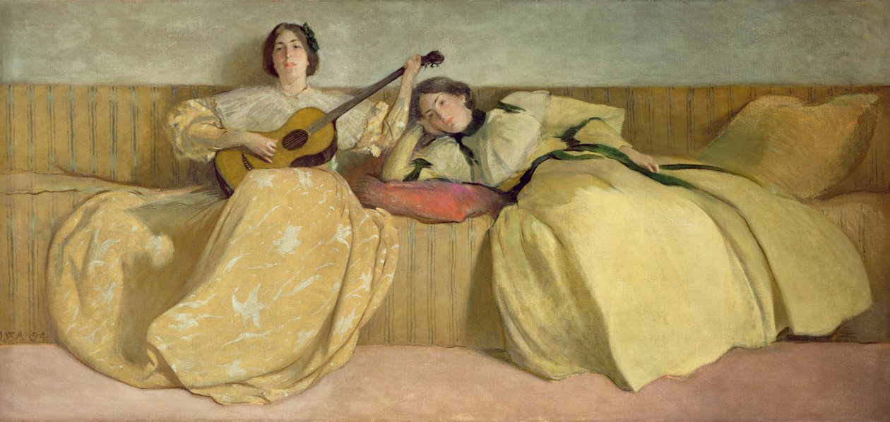 Huonekalut ja erilaiset esineet 1100- ja 1300-luvuilta tekijältä John White Alexander